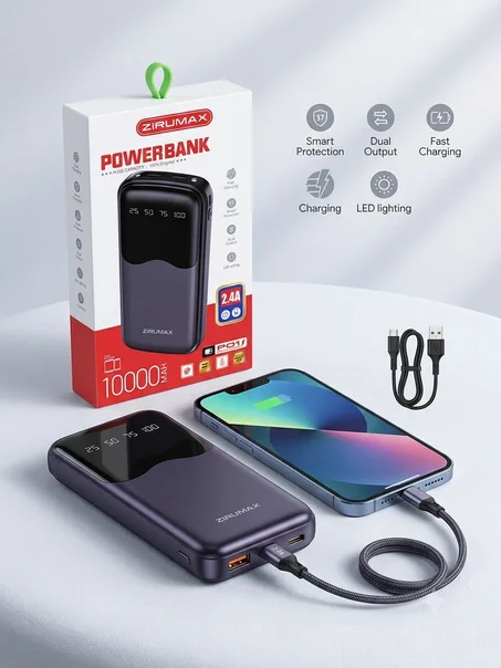 ZIRUMAX Power Bank 10000mAh