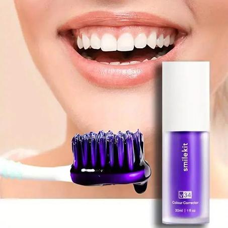 🦷 معجون أسنان بنفسجي لتبييض الأسنان - ابتسامة ناصعة فورًا/Purple Toothpaste