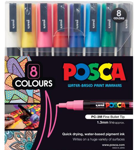 POSCA PC-3M Full Spectrum Set de 8 Couleurs