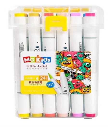 M&G Soft Brush Double-Tip Round Marker. 24 colors.