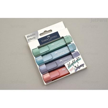 Faber castell Marqueur Surligneur Métallisé - 4 couleurs
