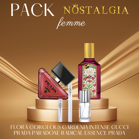 prada paradoxe radical essence   +       gucci flora gorgeous gardenia intense