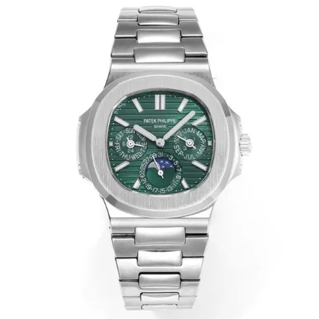 patek Philippe Nautilus, quantième perpetuel cadran vert
