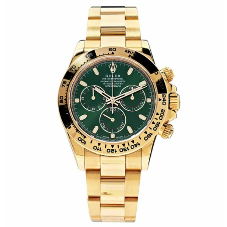 rolex daytona or jaune cadran vert