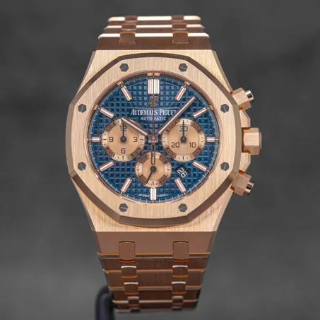 Audemars Piguet Royal Oak Automatique Cadran Bleu or rose