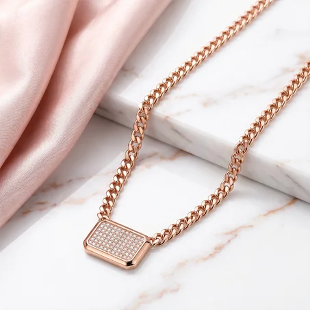 Luxury Rose Gold Chain for Women سلسلة روز غولد فاخرة للنساء