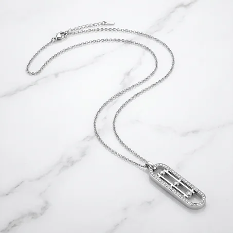 Luxury Silver Sautoir for Women  سوتوار فضي فاخر للنساء