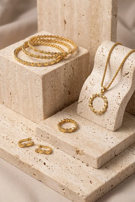 Honeycomb Jewelry Set | طقم الشهدة الفاخر