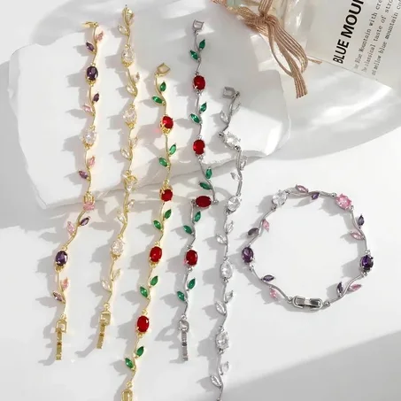 Luxury Tulip Jewelry Set for Women طقم مجوهرات التوليب الفاخر للنساء