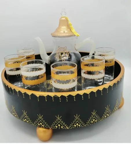 Service À Thé Avec Verres Et Théière