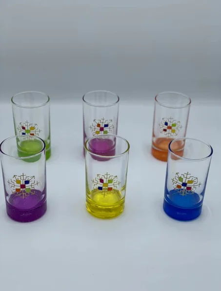 Lot De 6 Verres -Fait main -
