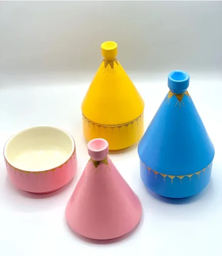 Trio Tefor en céramique blanche