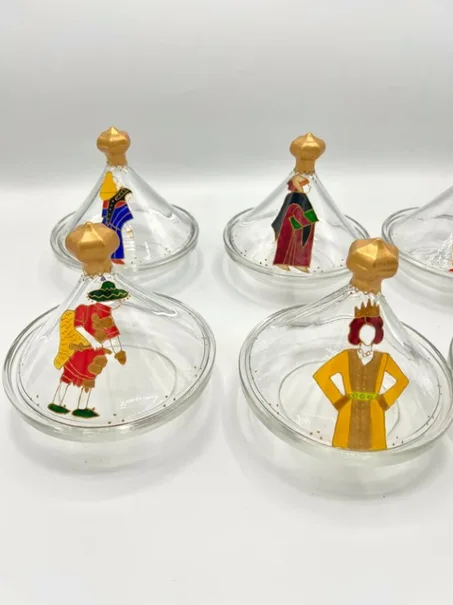 Lot de 6 tajines en verre
