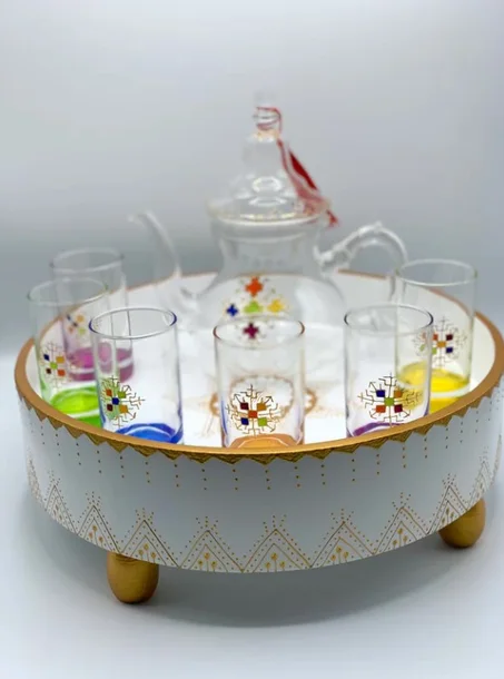 Service À Thé Avec Verres Et Théière