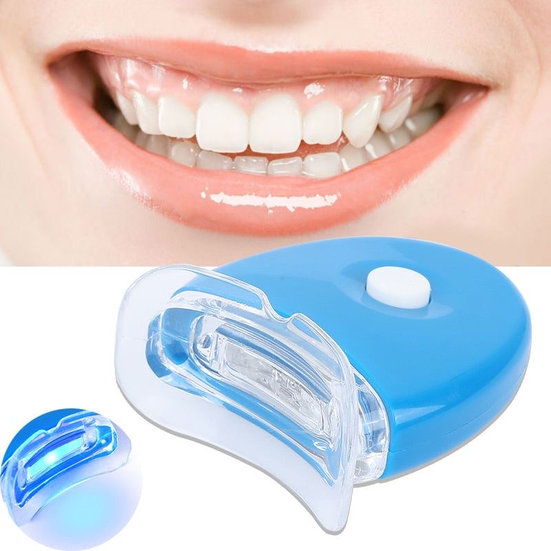 Blue LED tooth whitening