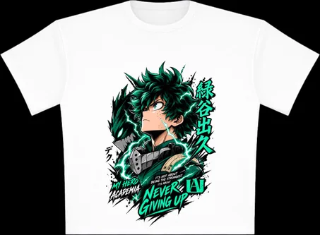 تيشورت Boku No Hero 🖤تصميم أنمي للجنسين | جودة ممتازة
