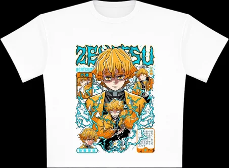 تيشورت Demon slayer Oversized 🖤تصميم أنمي للجنسين | جودة ممتازة