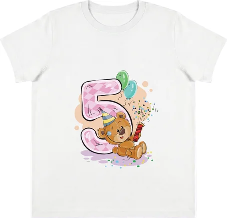 🎈 تيشورت الدبدوب السعيد 5 سنوات
