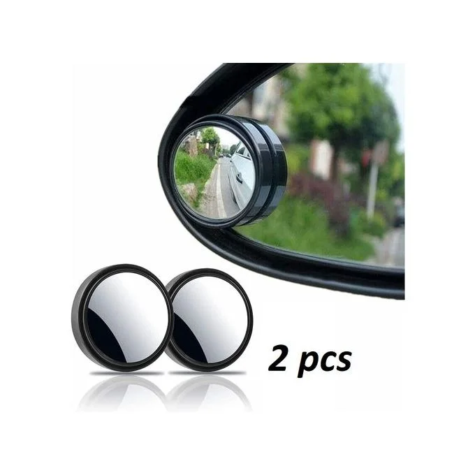 Lot De 2 Mini Rétroviseurs Angle Mort 40mm - Verre Convexe HD, Adhésif 3M Fort | Pour Voiture, SUV, Utilitaire - Vue élargie