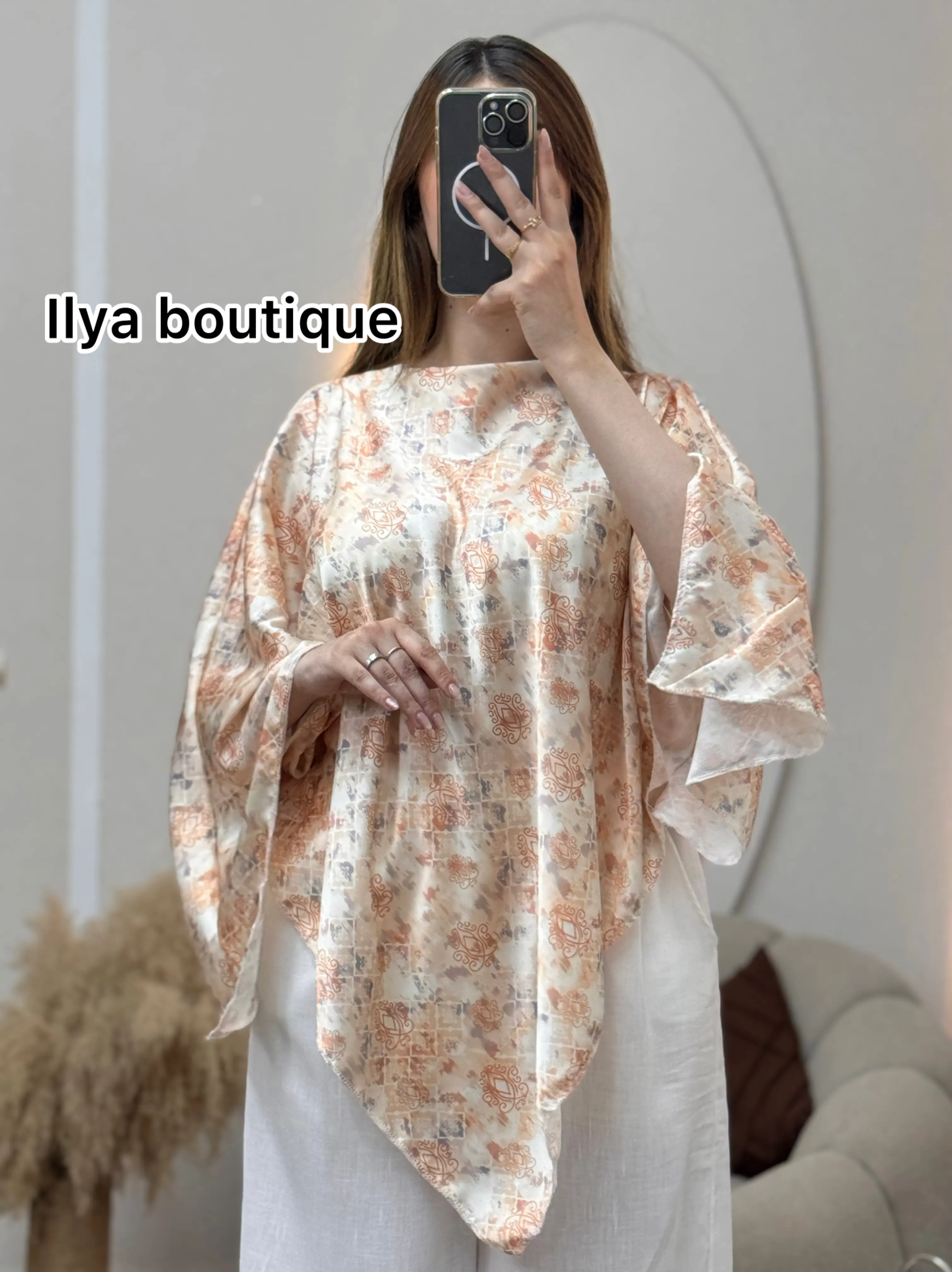 Ensemble Flora nouvelle tendance cet saison pantalon en Lin + le haut en satin en 4 couleurs Taille standard (38-46)