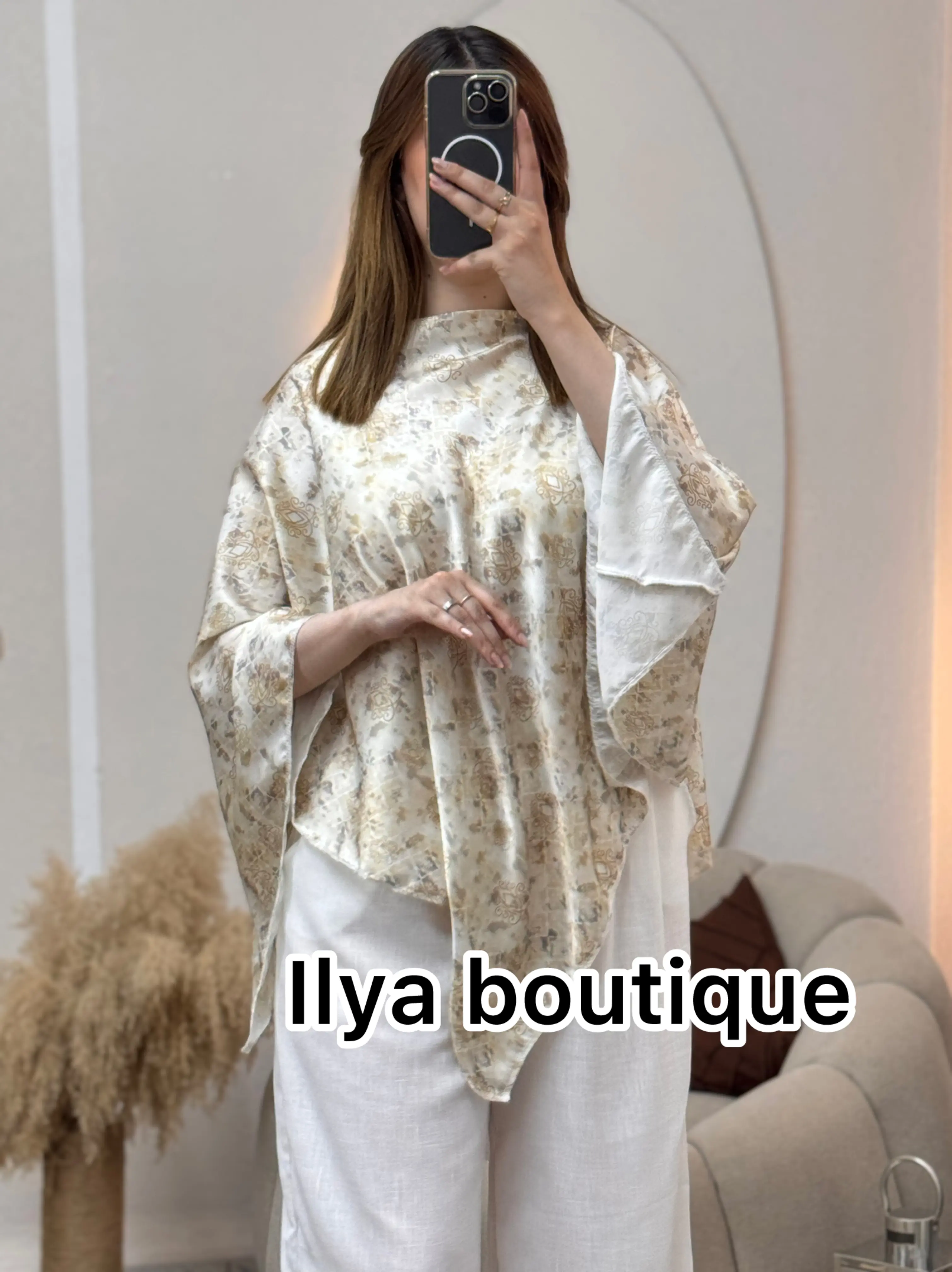 Ensemble Flora nouvelle tendance cet saison pantalon en Lin + le haut en satin en 4 couleurs Taille standard (38-46)