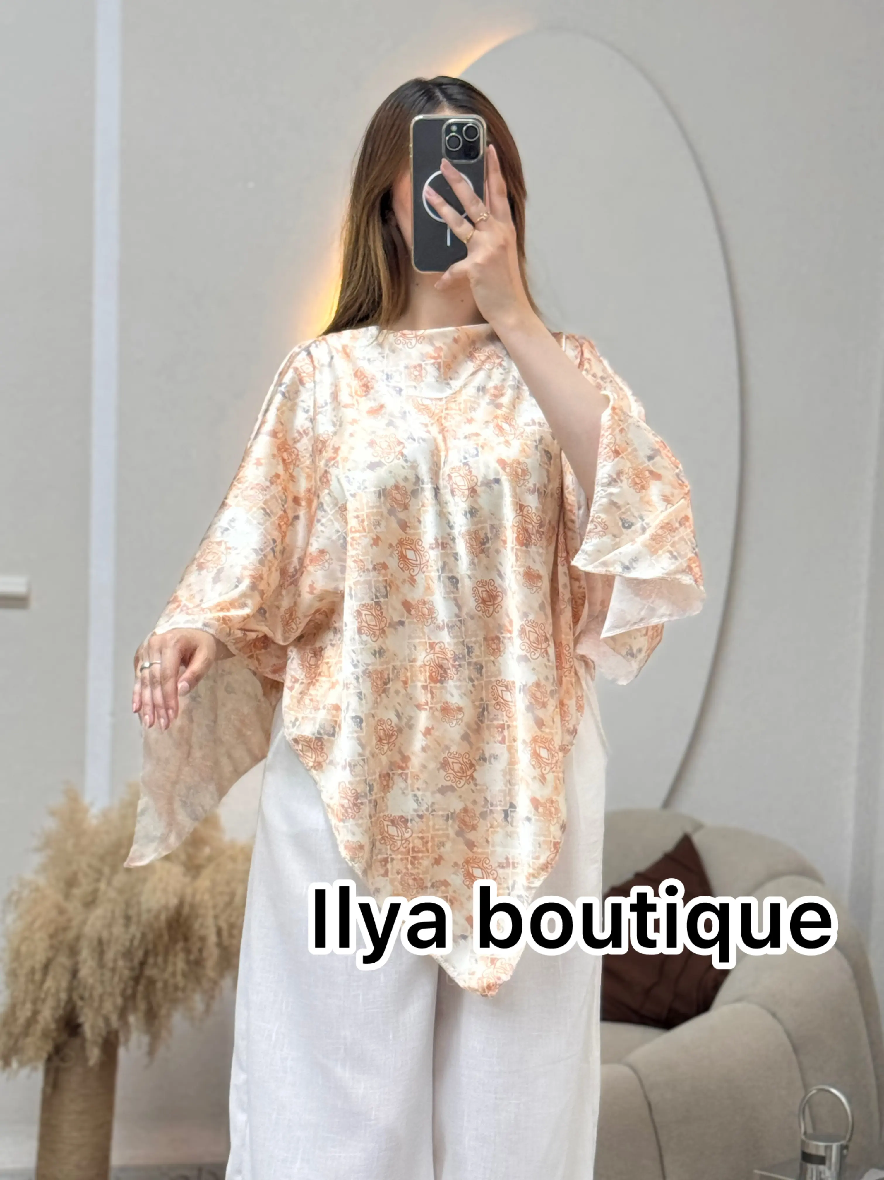 Ensemble Flora nouvelle tendance cet saison pantalon en Lin + le haut en satin en 4 couleurs Taille standard (38-46)