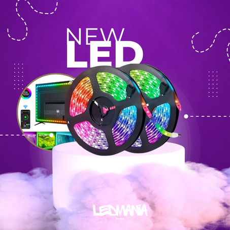 شريط أنوار LED مع جهاز تحكم