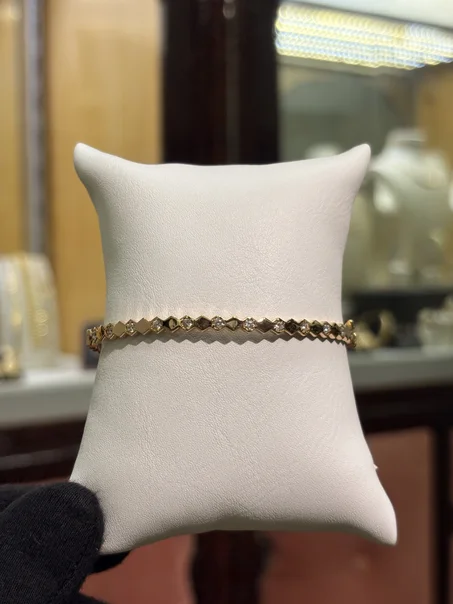 Bracelet Chaumet sertie or rose