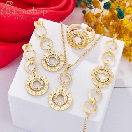 طقم مجوهرات Secret du Caftan للنساء - 5 قطع متناسقة (قلادة، حلقات، خاتم، كورميط )