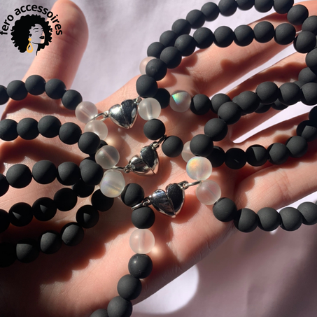 black couple braclet