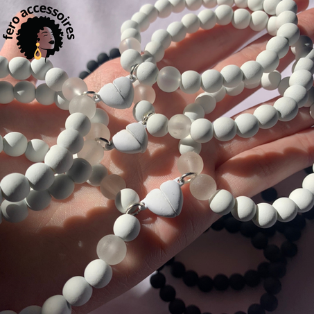 white couple braclet