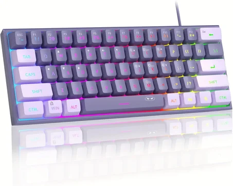 MAGEGEE TS91 GAMING KEYBOARD PURPLE&WHITE