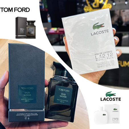 Offre Duo Hommes Tom Ford Oud Wood + Eau de Lacoste L12.12 Blanc 100ml