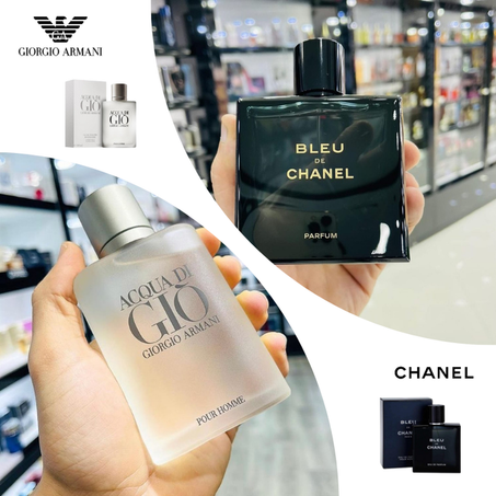Offre Duo hommes Acqua Di Gio Giorgio Armani + Bleu de Chanel 100ml