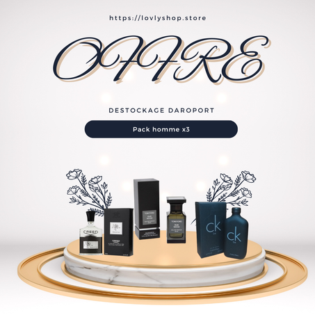 Offre Tom Ford Oud Wood +CREED AVENTUS + Be Calvin Klein 100ml