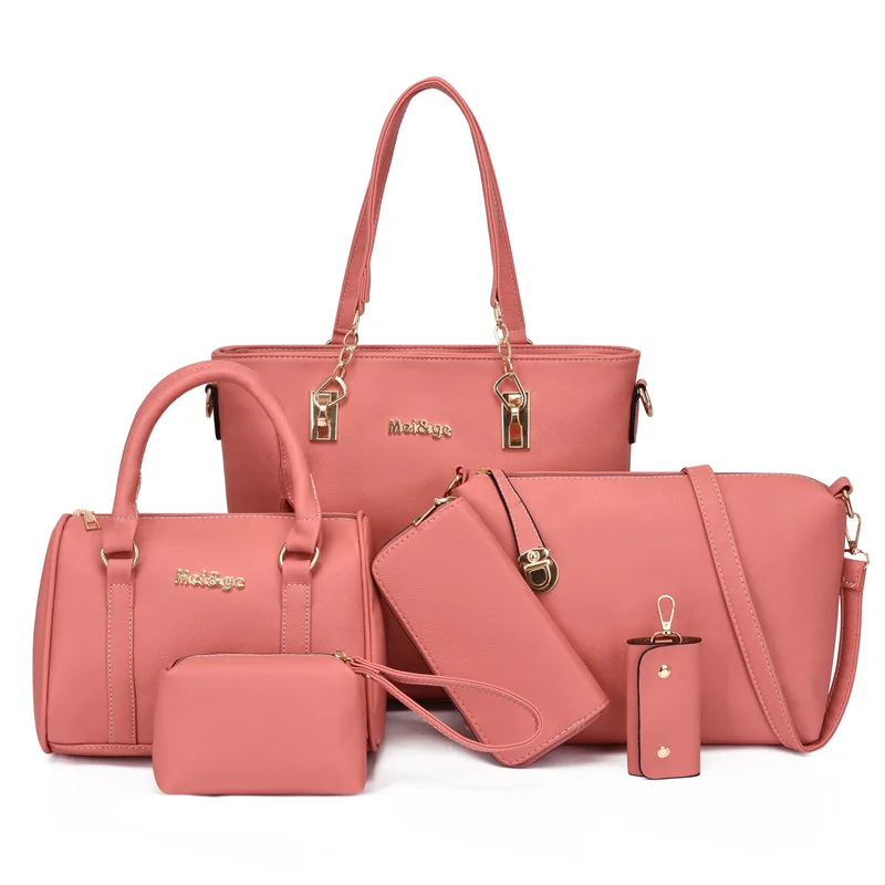 Ensemble de Sacs à Main pour Femme 6 en 1 en Simili Cuir