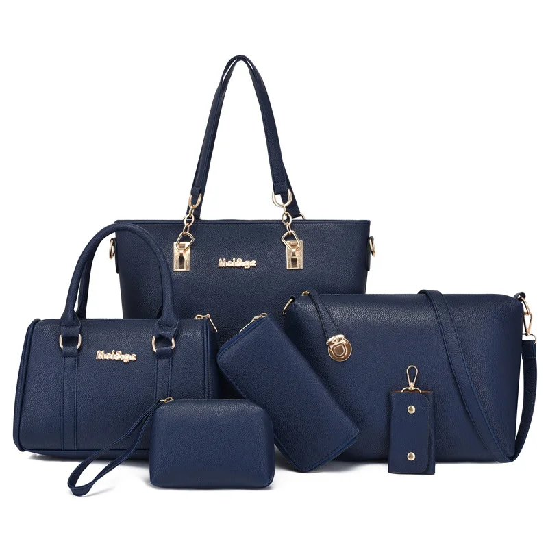 Ensemble de Sacs à Main pour Femme 6 en 1 en Simili Cuir