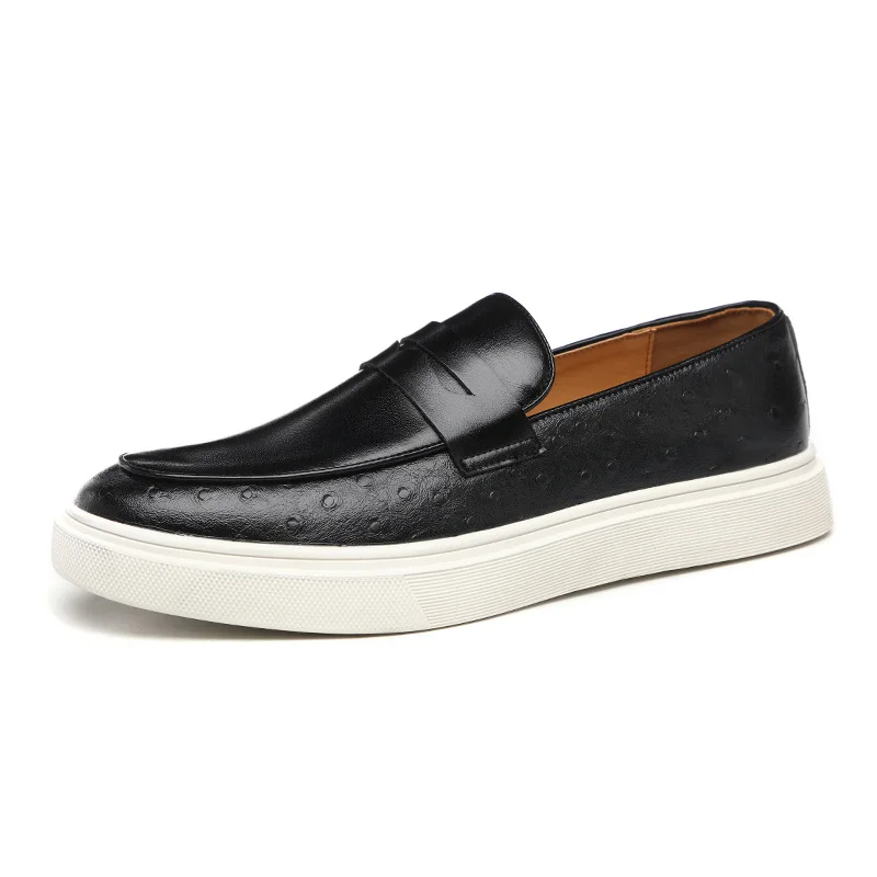 Chaussures de ville en cuir véritable pour hommes de haute qualité, style britannique, mocassins respirants, chaussures décontractées souples, chaussures polyvalentes au design léger