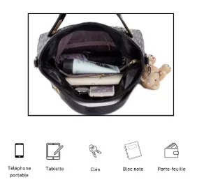 Ensemble de 4 sacs à main  en cuir pour femmes