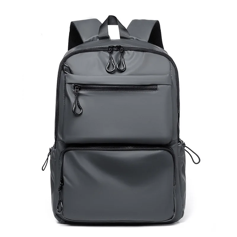 Sac à dos en cuir imperméable , poche multi-couches, sac pour ordinateur portable