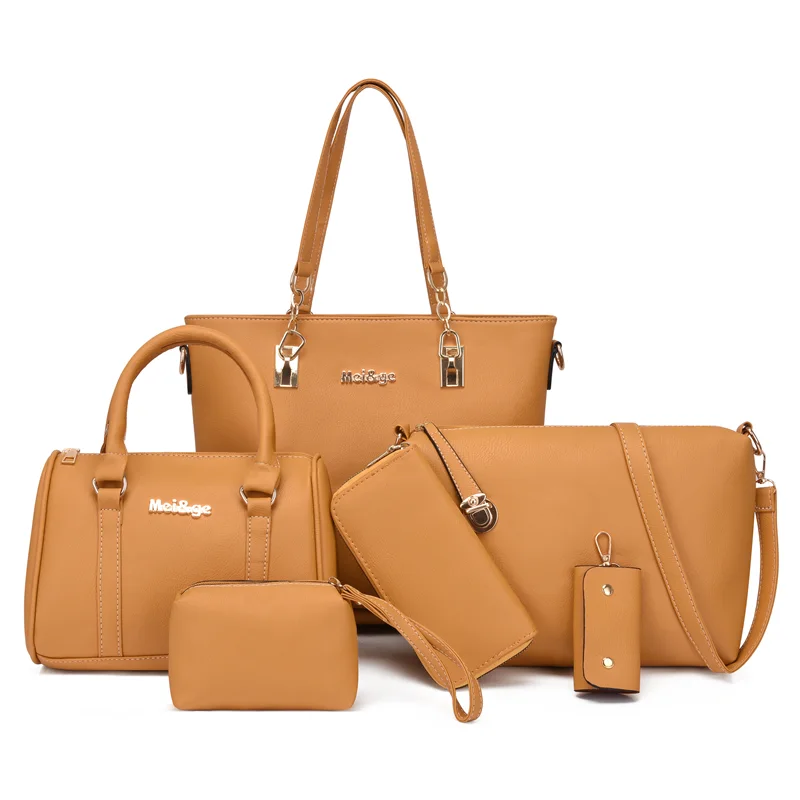 Ensemble de Sacs à Main pour Femme 6 en 1 en Simili Cuir