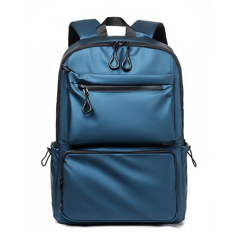 Sac à dos en cuir imperméable , poche multi-couches, sac pour ordinateur portable