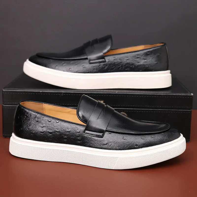 Chaussures de ville en cuir véritable pour hommes de haute qualité, style britannique, mocassins respirants, chaussures décontractées souples, chaussures polyvalentes au design léger
