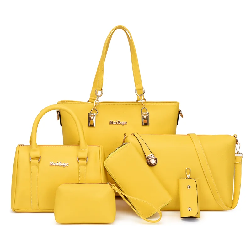 Ensemble de Sacs à Main pour Femme 6 en 1 en Simili Cuir