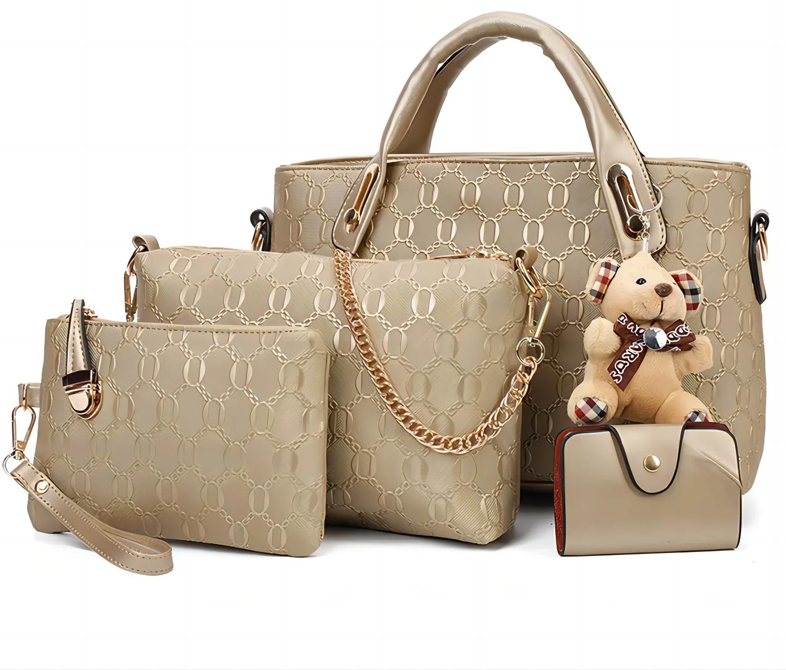 Ensemble de 4 sacs à main  en cuir pour femmes