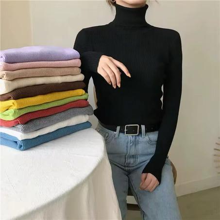 Pull à col roulé pour femme