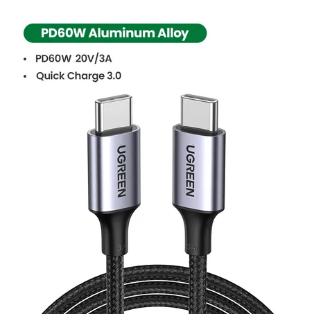 كيبل شحن من USB C الى USB-C 2.0 PD60W