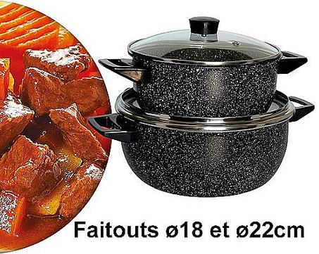 Batterie de cuisine Cook'art Granite 19 pièces NOIR