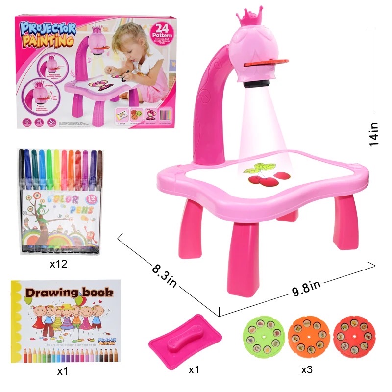 Planche à dessin de projection pour enfants, table d