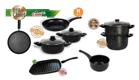 Batterie de cuisine Cook'art Granite 17 pièces